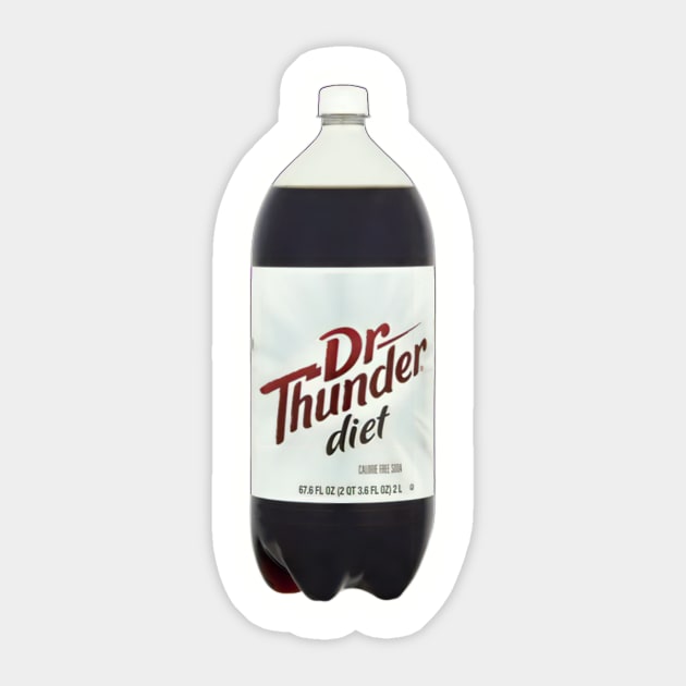 Diet Dr. Thunder Sticker by Super Terrible Toys